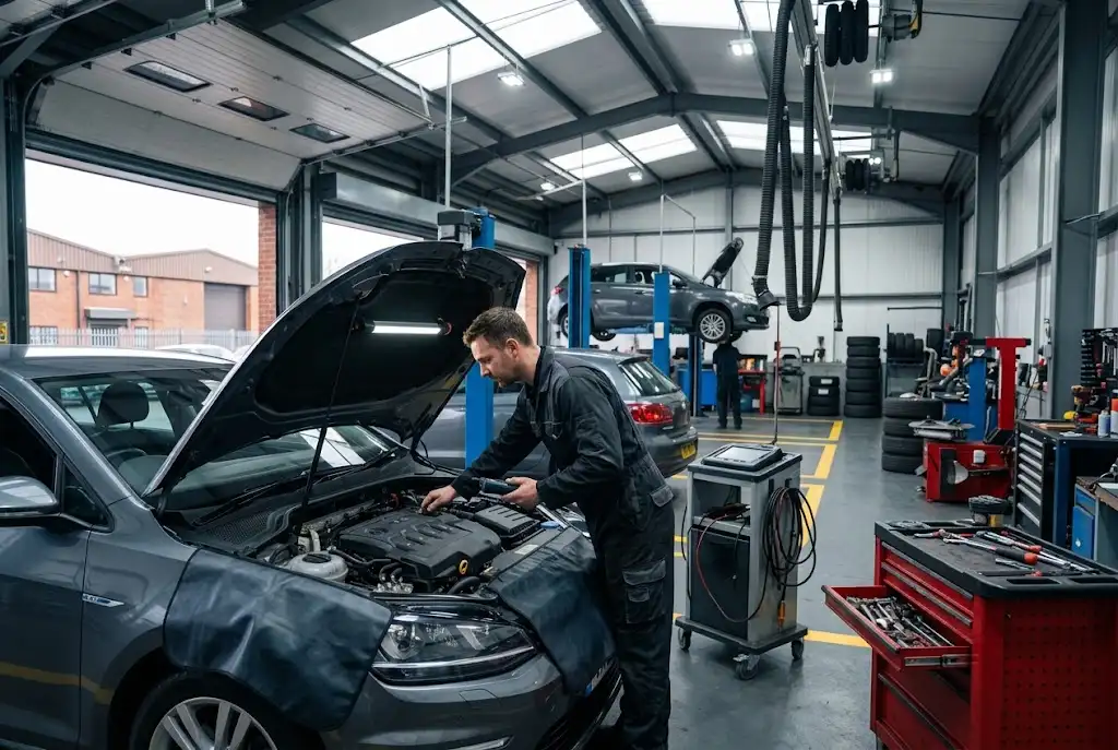 Auto care services being provided by a professional UK mechanic