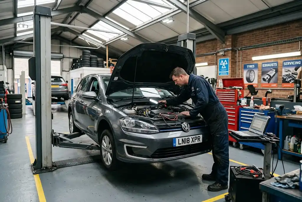 Auto repair services being carried out by a professional UK mechanic